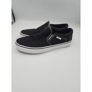 Vans Classic Slip-on Shoe Black/ White‎ men's size 7.5/ Women 9
